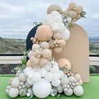 GaesQae 154pcs Ivory White Balloons Garland Kit — 5/10/12/18 in for Weddings & Parties