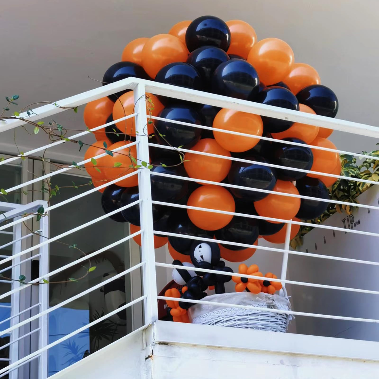 GaesQae 154pcs Orange Balloons Kit for Balloon Arch - 5/10/12/18in, Halloween Party Decor