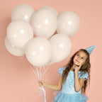 GaesQae 154pcs Ivory White Balloons Garland Kit — 5/10/12/18 in for Weddings & Parties
