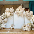 GaesQae 154pcs Ivory White Balloons Garland Kit — 5/10/12/18 in for Weddings & Parties