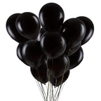 GaesQae Black Balloons 12-Inch Pack for Halloween Decorations - 100Pcs Latex Balloons