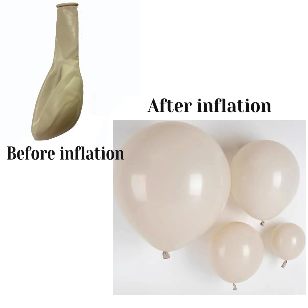 GaesQae 154pcs Ivory White Balloons Garland Kit — 5/10/12/18 in for Weddings & Parties
