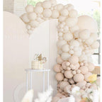GaesQae 154pcs Ivory White Balloons Garland Kit — 5/10/12/18 in for Weddings & Parties