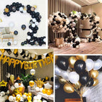 GaesQae Black Balloons 12-Inch Pack for Halloween Decorations - 100Pcs Latex Balloons