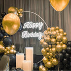 GaesQae 137pcs Metallic Gold Balloons Kit – 18/12/10/5 Inch Latex Balloons for Birthday & Wedding Decor