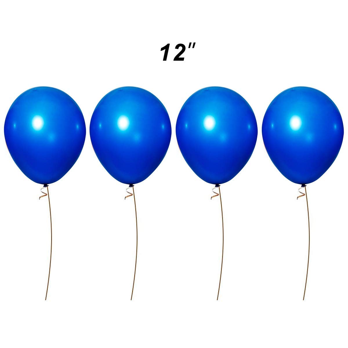 GaesQae Royal Blue Balloons - 100 Pack, 12in Latex Party Decor