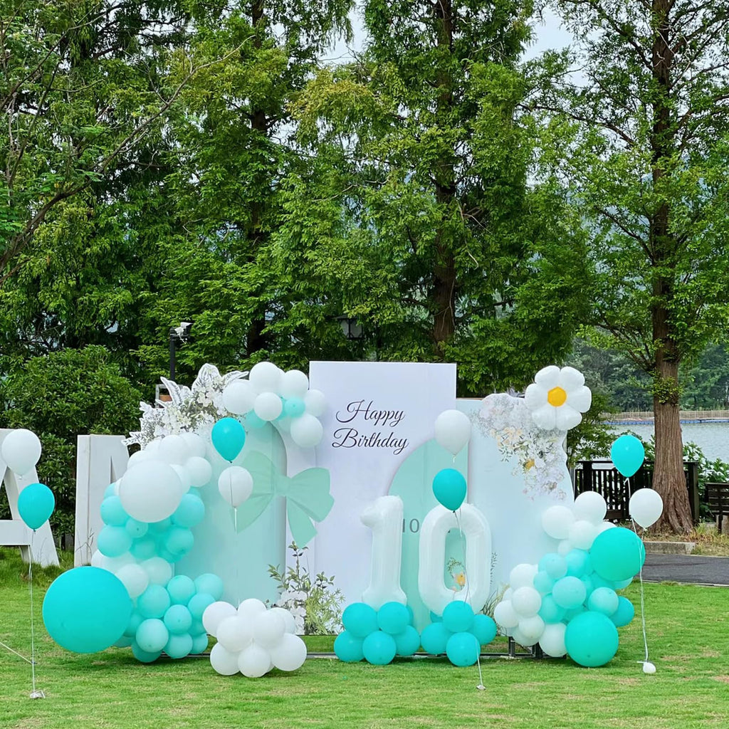 GaesQae Teal Balloons 12 Inch – 100 Pack Turquoise Party Decorations
