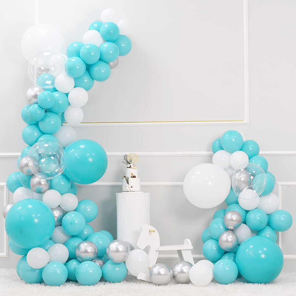 GaesQae Teal Balloons 12 Inch – 100 Pack Turquoise Party Decorations