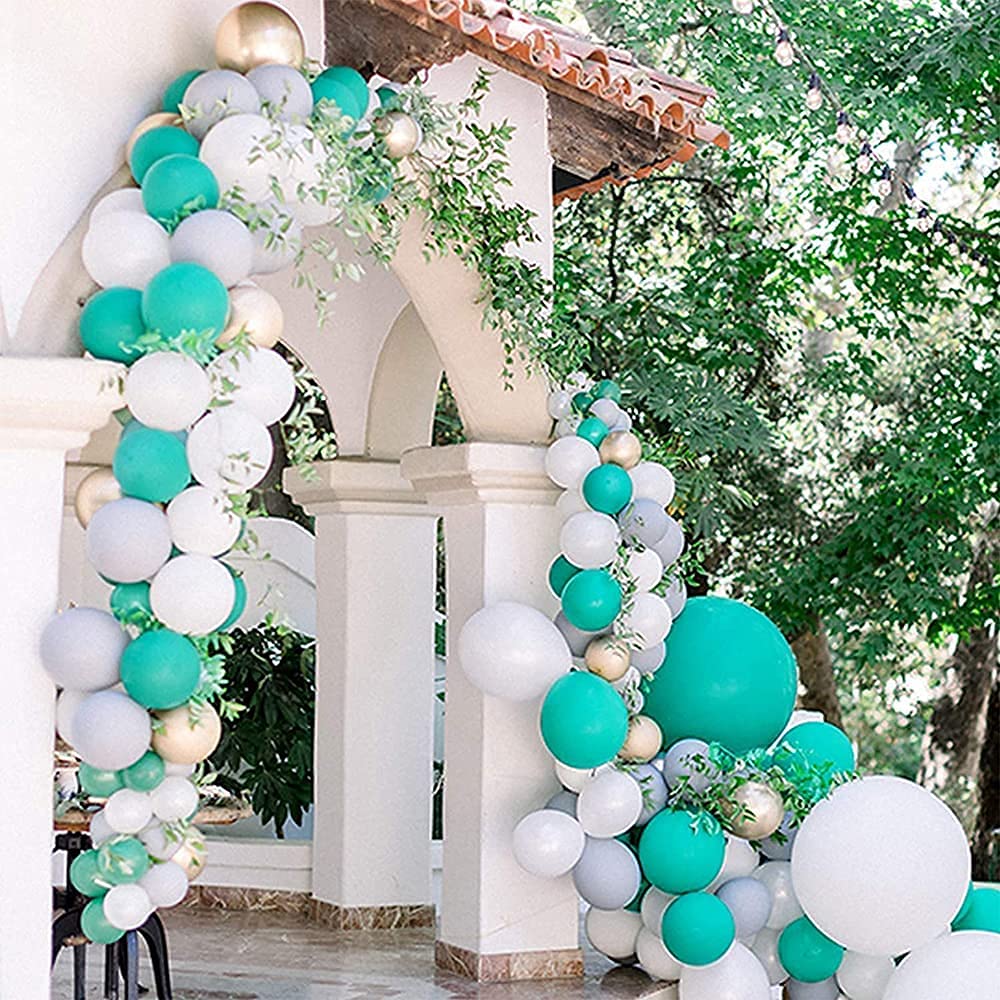 GaesQae Teal Balloons 12 Inch – 100 Pack Turquoise Party Decorations