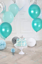 GaesQae Teal Balloons 12 Inch – 100 Pack Turquoise Party Decorations