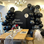GaesQae Black Balloons 12-Inch Pack for Halloween Decorations - 100Pcs Latex Balloons