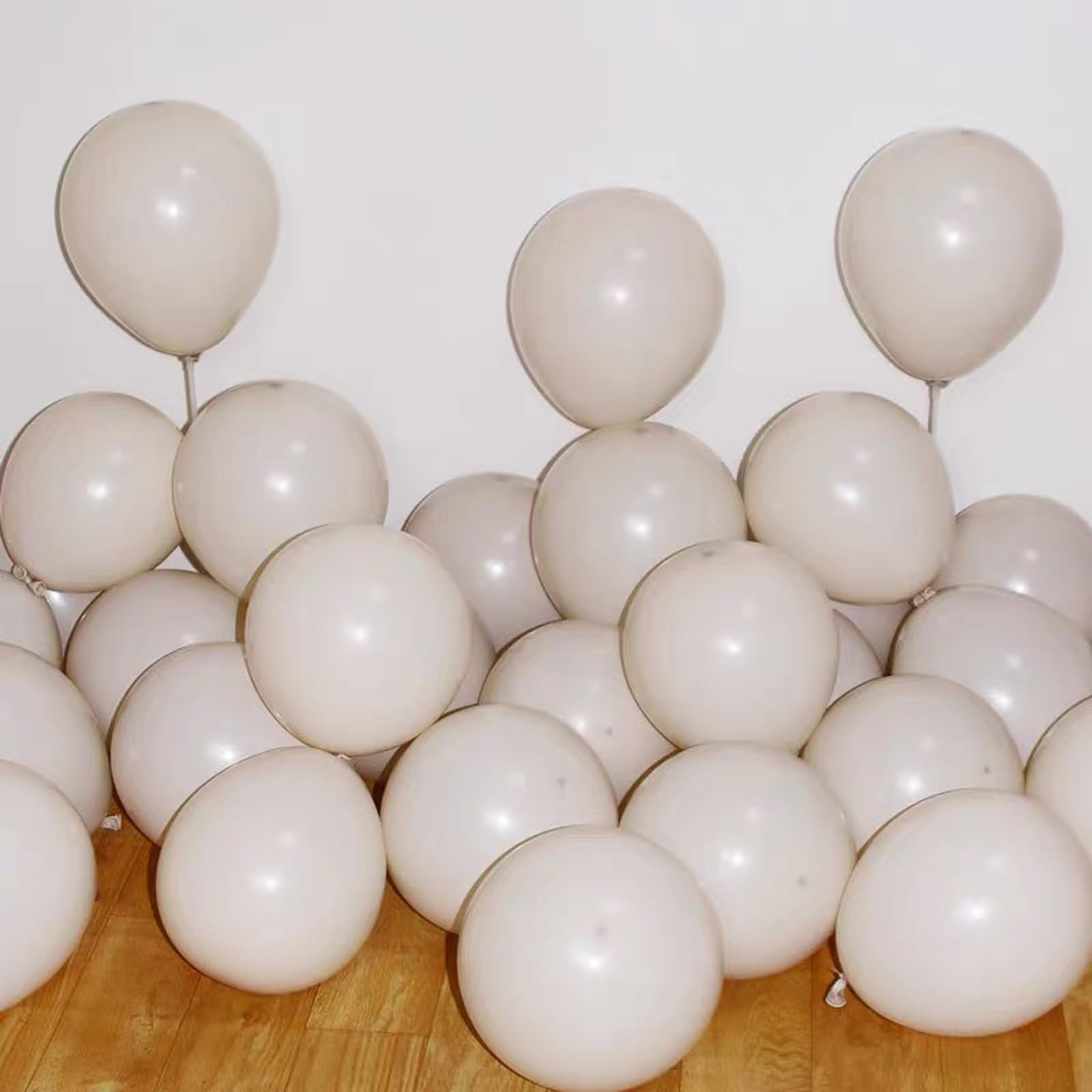 GaesQae 154pcs Ivory White Balloons Garland Kit — 5/10/12/18 in for Weddings & Parties