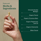 GAIA Herbs PRO GI-BFF Digestive Health | Benegut, Organic Fennel & Cinnamon Bark - 60 Caps