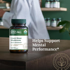 Gaia Herbs PRO Lions Mane Mushroom - Brain Health, 2,500mg/Serving, 60 Capsules, Organic