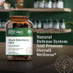 GAIA HERBS PRO Black Elderberry PRO - Immune Support*, Organic Elderberry Extract, Vegan, 120 Capsules (60 Servings)