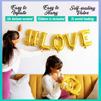 Gala Supplies 52Pcs Gold Letter Balloons – 16-Inch Foil Alphabet Set for Custom Names, Banners & Occasions