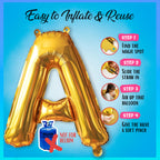 Gala Supplies 52Pcs Gold Letter Balloons – 16-Inch Foil Alphabet Set for Custom Names, Banners & Occasions
