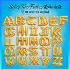 Gala Supplies 52Pcs Gold Letter Balloons – 16-Inch Foil Alphabet Set for Custom Names, Banners & Occasions