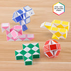 Ganowo 30-Pack Fidget Snake Cube Twist Puzzles – Random Colors, Party Favors & Stocking Stuffers