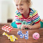 Ganowo 30-Pack Fidget Snake Cube Twist Puzzles – Random Colors, Party Favors & Stocking Stuffers