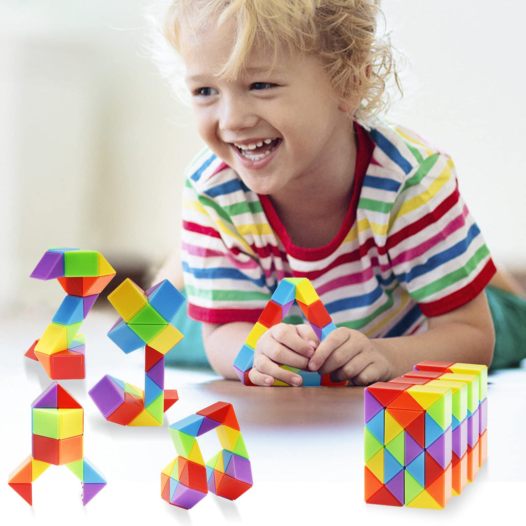 Ganowo 30-Pack Medium Snake Cube Fidget Toys – Party Favors, Classroom & Travel
