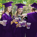 Gatherfun Class of 2026 Celebration – 100 Pcs 16oz Purple Graduation Plastic Cups