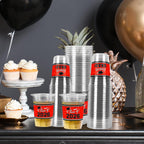 Gatherfun Class of 2026 Graduation Cups - 100 x 16oz Red Plastic Cups for Graduation Party Decorations