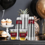 Gatherfun Class of 2026 Graduation Cups – 100 Pack, 16oz Maroon | Party Decor & Durable Drinkware