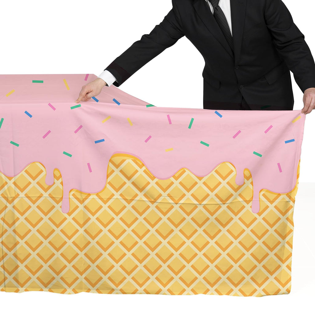 Gatherfun Ice Cream Party Supplies — 2-Pack Tablecloths (54 x 108 in)