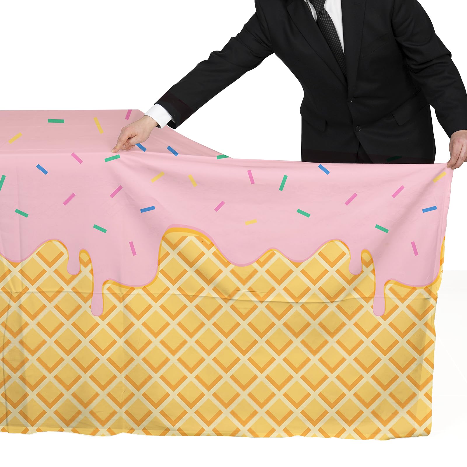 Gatherfun Ice Cream Party Supplies — 2-Pack Tablecloths (54 x 108 in)