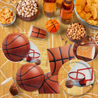 Gatherfun Basketball Party Supplies Kit for 24 – Complete Birthday Decorations & Tableware