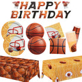 Gatherfun Basketball Party Supplies Kit for 24 – Complete Birthday Decorations & Tableware
