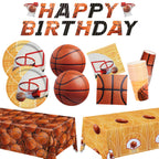 Gatherfun Basketball Party Supplies Kit for 24 – Complete Birthday Decorations & Tableware
