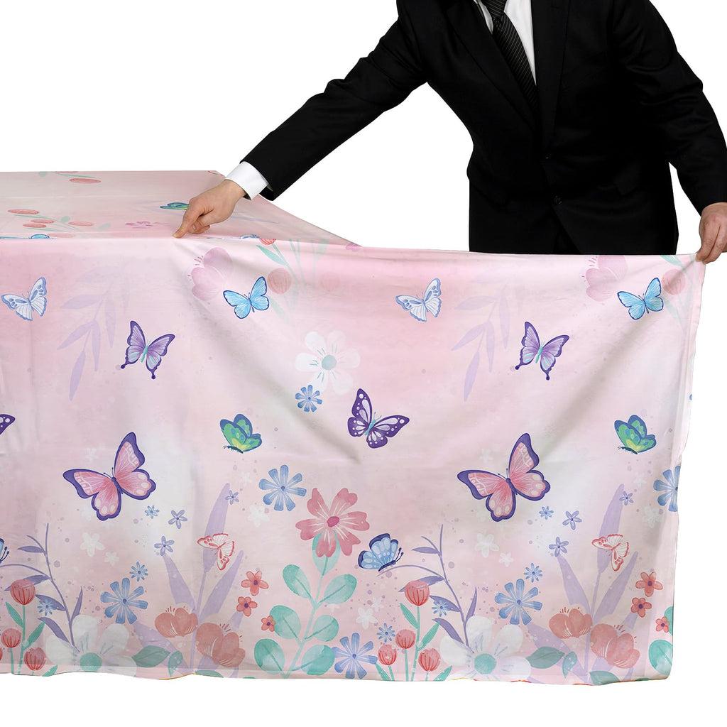 Gatherfun Butterfly Birthday Party Supplies — 2 Disposable Tablecloths, 54" x 108"