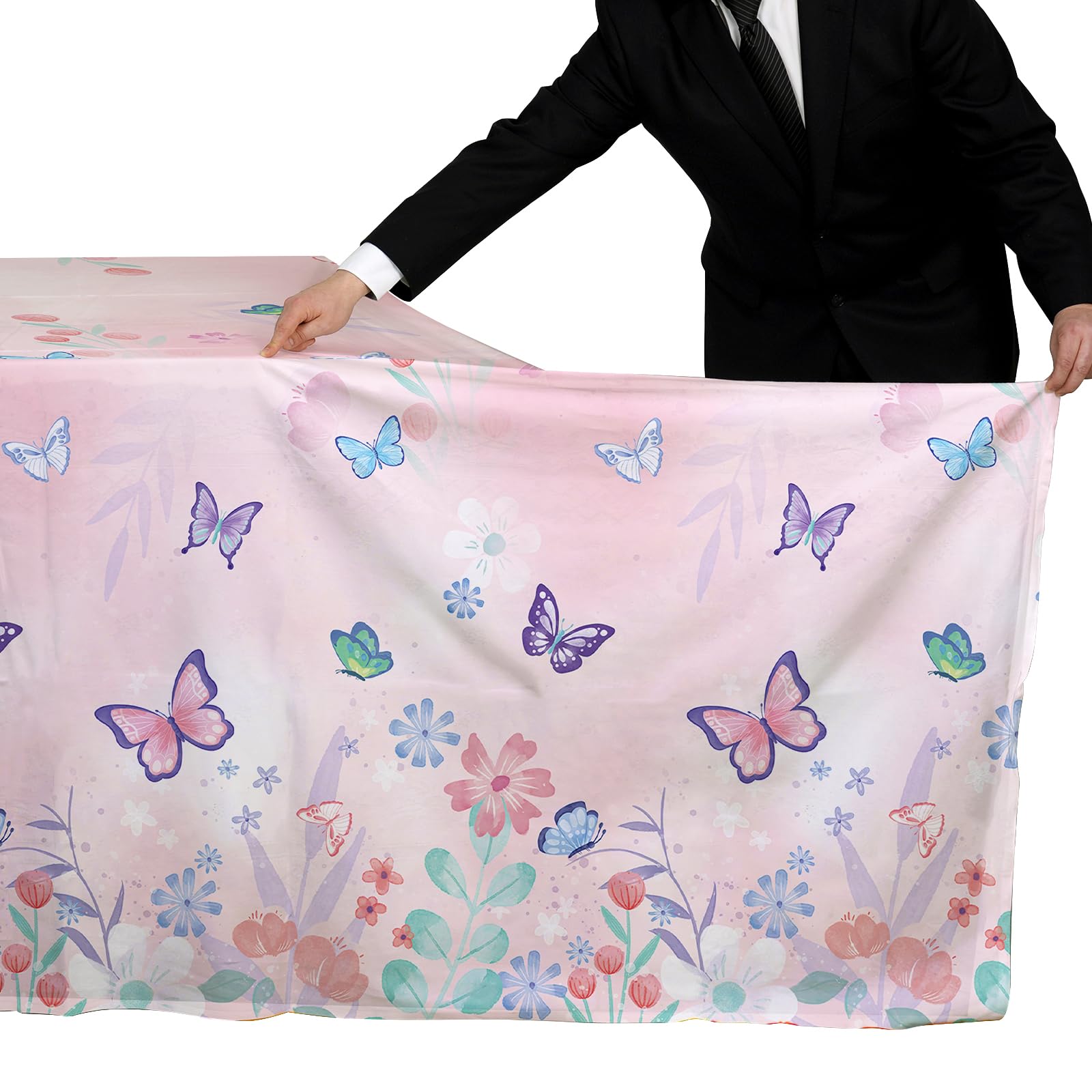 Gatherfun Butterfly Birthday Party Supplies — 2 Disposable Tablecloths, 54" x 108"