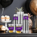 Gatherfun Class of 2026 Celebration – 100 Pcs 16oz Purple Graduation Plastic Cups