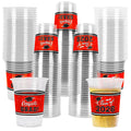 Gatherfun Class of 2026 Graduation Cups - 100 x 16oz Red Plastic Cups for Graduation Party Decorations