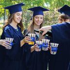 Gatherfun Graduation Decorations – 100-Pack 16oz Blue Cups for Grad Parties