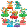 Gatherfun Dinosaur Birthday Party Kit – Honeycomb Centerpiece & Dino Table Decorations