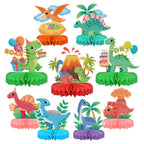Gatherfun Dinosaur Birthday Party Kit – Honeycomb Centerpiece & Dino Table Decorations