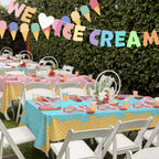 Gatherfun Ice Cream Party Supplies — 2-Pack Tablecloths (54 x 108 in)
