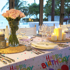 Gatherfun Birthday Disposable Tablecloth – 54x108 in, 3-Pack for Kid’s Party