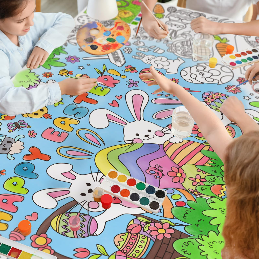Gatherfun Easter Party Activity Poster — 31.5 x 72 in | Coloring Banner & Table Cover