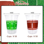 Gatherfun 100-pcs 16oz Football Plastic Cups | Tailgate Party Supplies