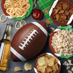 Gatherfun Football Party Supplies Kit – Serves 24 | Plates, Cups, Napkins, Banner & Tablecloth