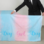 Gatherfun Gender Reveal Tablecloths - 3 Pack, 54x108 in, Waterproof Disposable Decor
