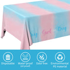 Gatherfun Gender Reveal Tablecloths - 3 Pack, 54x108 in, Waterproof Disposable Decor