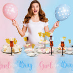 Gatherfun Gender Reveal Tablecloths - 3 Pack, 54x108 in, Waterproof Disposable Decor