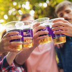 Gatherfun Class of 2026 Celebration – 100 Pcs 16oz Purple Graduation Plastic Cups