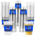 Gatherfun Graduation Decorations – 100-Pack 16oz Blue Cups for Grad Parties